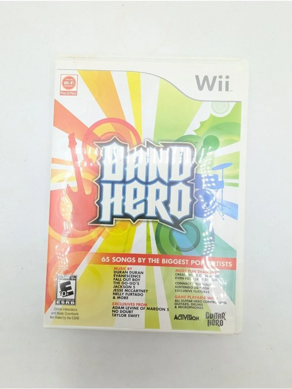 Band Hero Wii band Video game with manual Pre owned